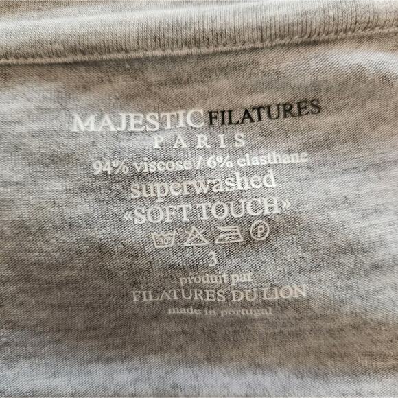 Majestic Filatures Soft Touch 3/4 Sleeve Top Size 3, Medium - Picture 6 of 6